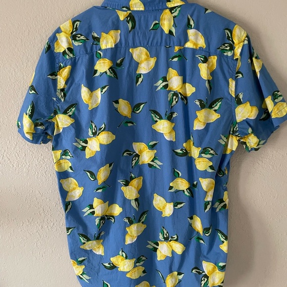 Bonobos Blue and Yellow Floral Casual Button Down Shirt - Picture 3 of 3
